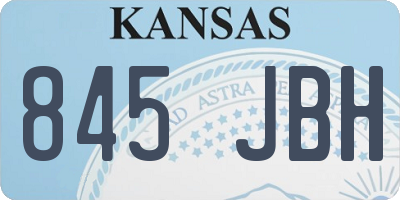 KS license plate 845JBH