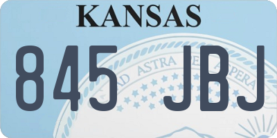 KS license plate 845JBJ