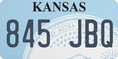 KS license plate 845JBQ