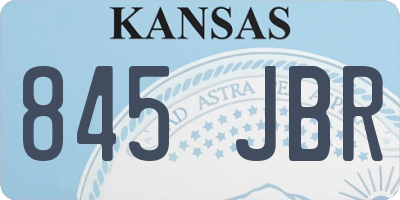 KS license plate 845JBR