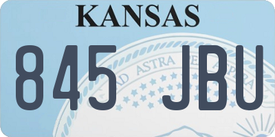 KS license plate 845JBU