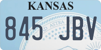 KS license plate 845JBV