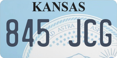KS license plate 845JCG