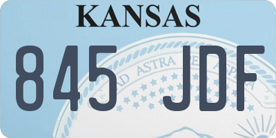 KS license plate 845JDF