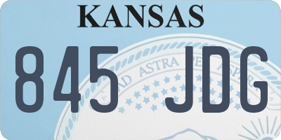 KS license plate 845JDG