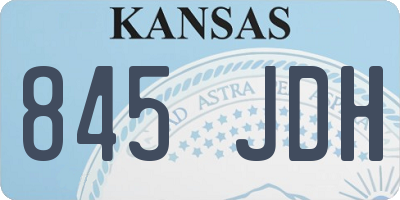 KS license plate 845JDH