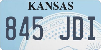 KS license plate 845JDI