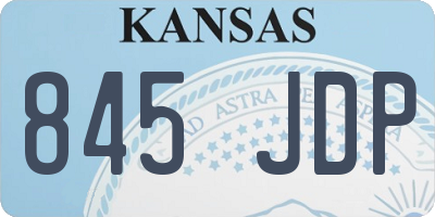 KS license plate 845JDP