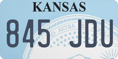 KS license plate 845JDU