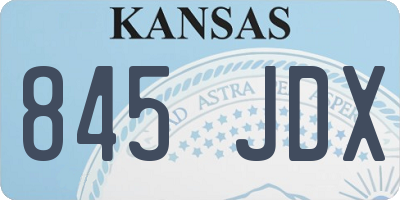 KS license plate 845JDX