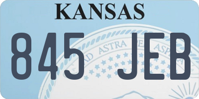 KS license plate 845JEB