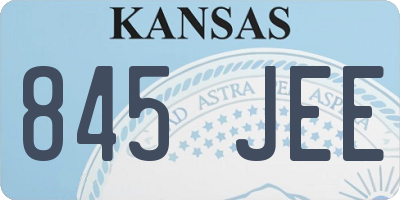 KS license plate 845JEE