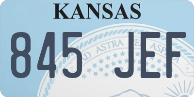KS license plate 845JEF
