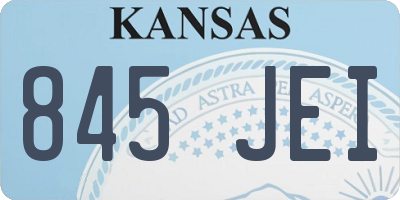 KS license plate 845JEI