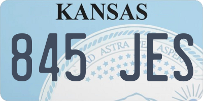 KS license plate 845JES