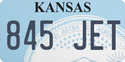 KS license plate 845JET