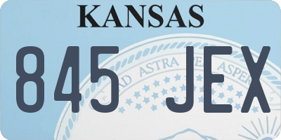 KS license plate 845JEX