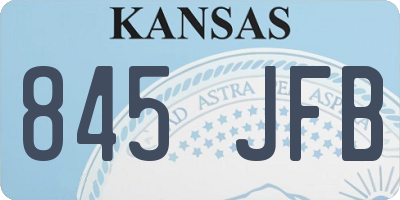 KS license plate 845JFB