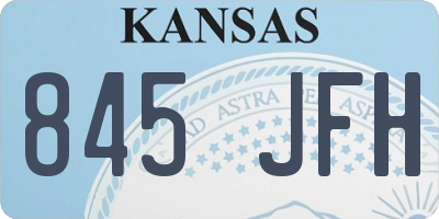 KS license plate 845JFH