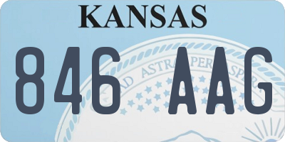 KS license plate 846AAG