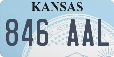 KS license plate 846AAL