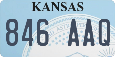 KS license plate 846AAQ