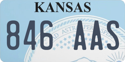 KS license plate 846AAS