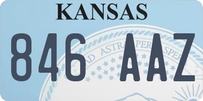 KS license plate 846AAZ