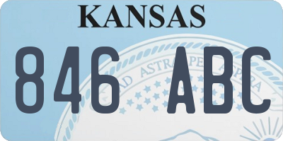 KS license plate 846ABC