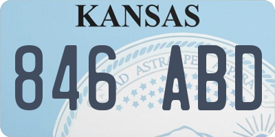 KS license plate 846ABD