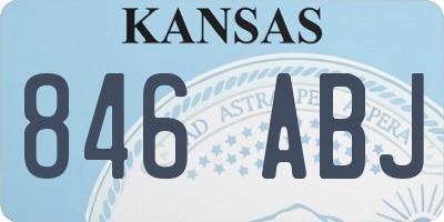 KS license plate 846ABJ