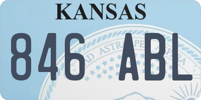 KS license plate 846ABL