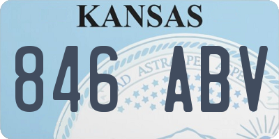 KS license plate 846ABV