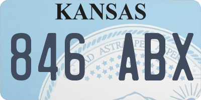 KS license plate 846ABX