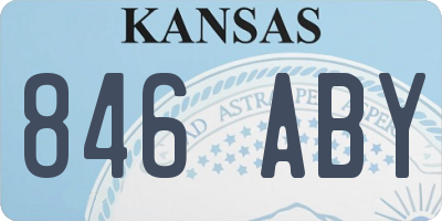 KS license plate 846ABY