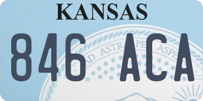 KS license plate 846ACA