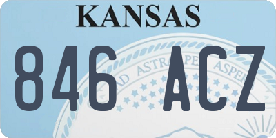 KS license plate 846ACZ