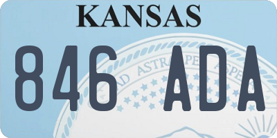 KS license plate 846ADA