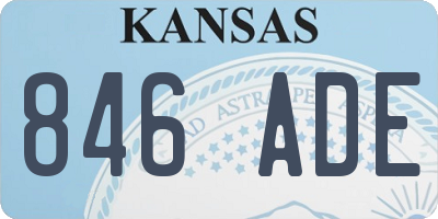 KS license plate 846ADE