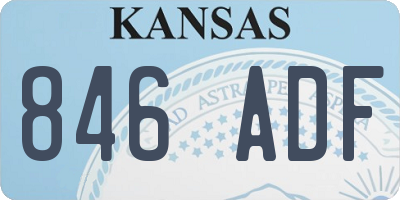 KS license plate 846ADF