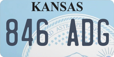 KS license plate 846ADG