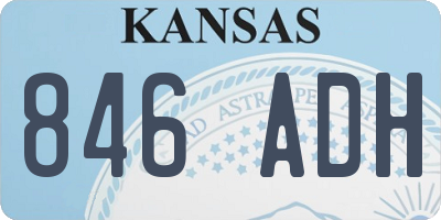 KS license plate 846ADH