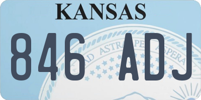 KS license plate 846ADJ
