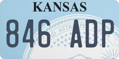 KS license plate 846ADP