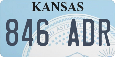 KS license plate 846ADR