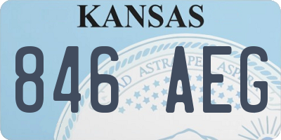 KS license plate 846AEG