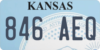 KS license plate 846AEQ
