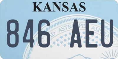 KS license plate 846AEU