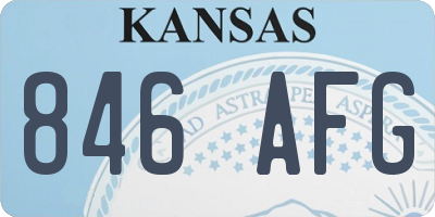 KS license plate 846AFG