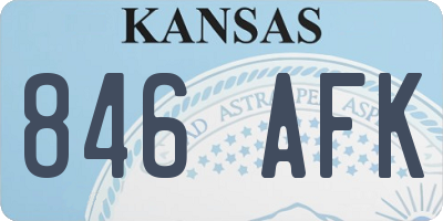 KS license plate 846AFK